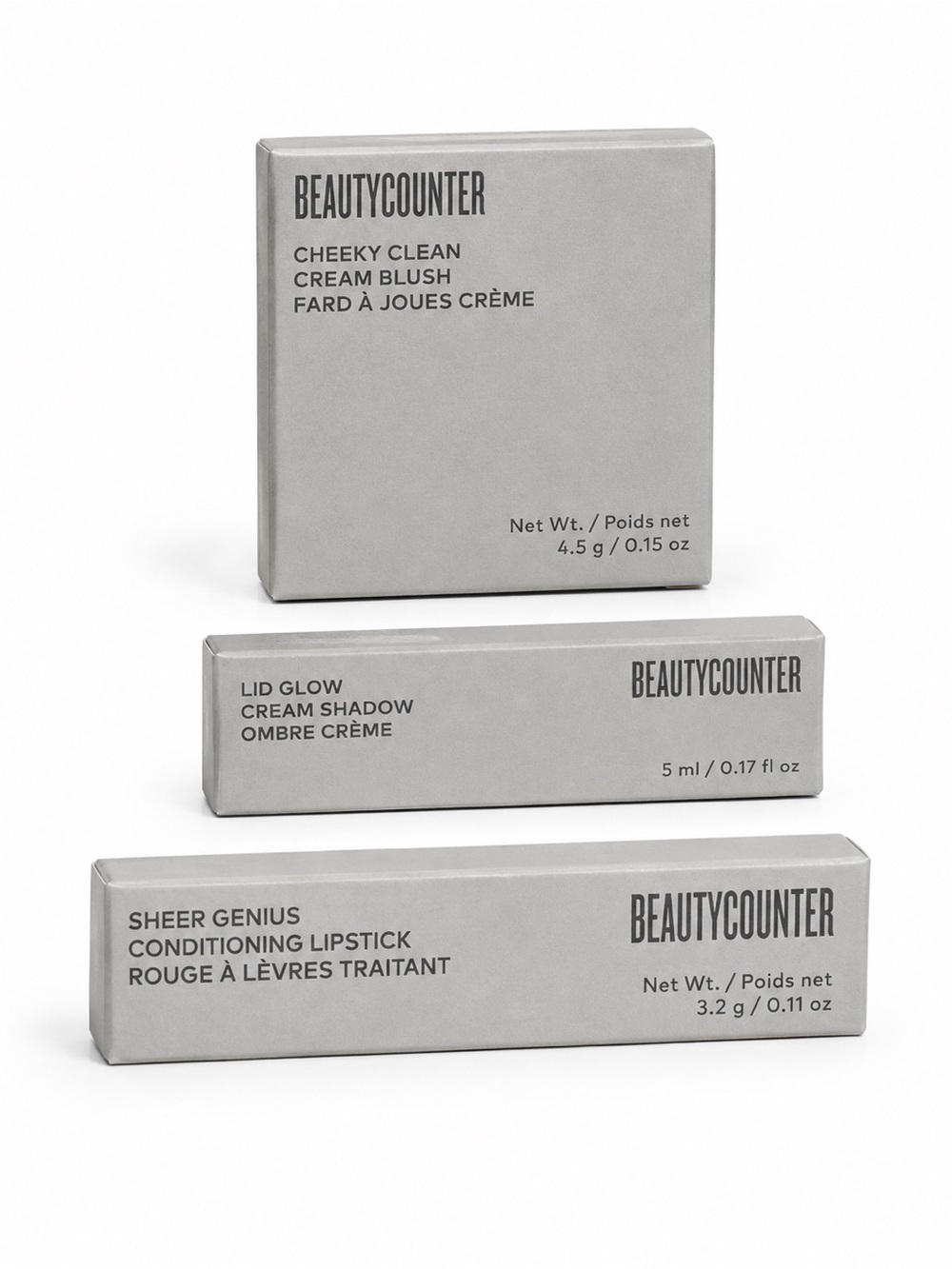 Beautycounter Makeup Bundle Blush Eyeshadow Lipstick NIB 3 Pc Set